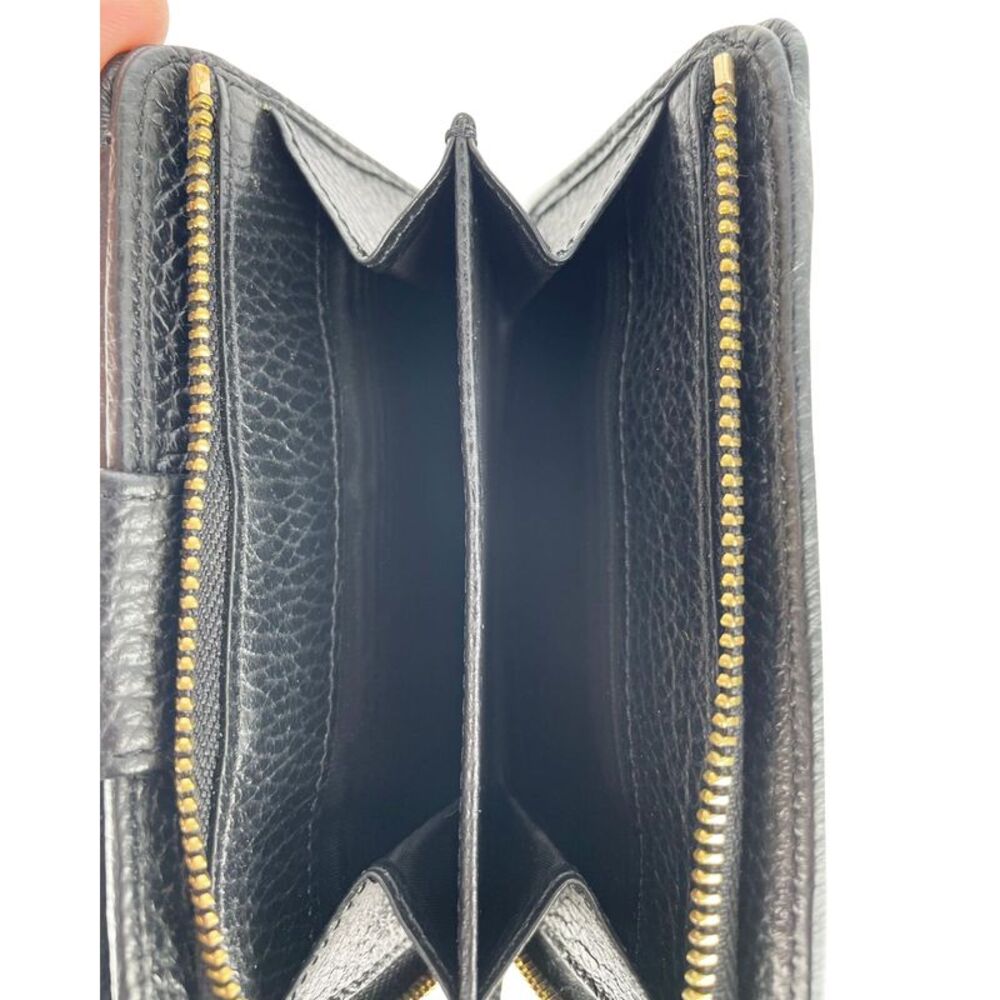Sergio Rossi Bifold Zip Wallet in Black Leather - Picture 4 of 5